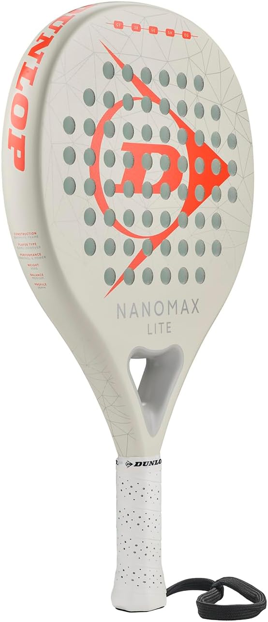 Dunlop Padel Bat Nanomax – Hybridform, Graphit-Rahmen, Medium-Balance Lite, Lite