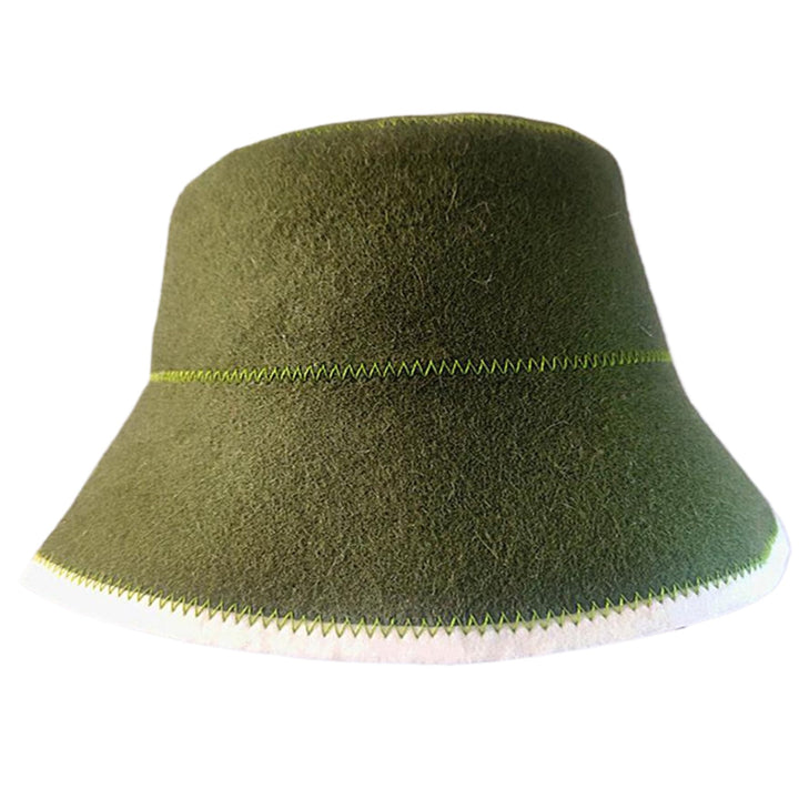 Saunahut aus natürlicher Wolle, wasserabsorbierender Filz für trockenes Haar, hitzebeständiger, weic