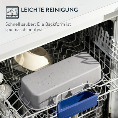 GOURMEO Silikon Backform rechteckig gross - Kastenform zum Backen für Kuchen und Brote u.a. Toastbro