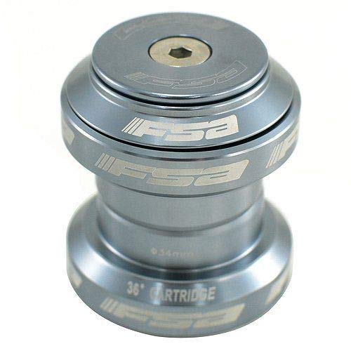 FSA Orbit MX Gewindeloser MTB-Rennrad-Headset, 3,8 cm (1-1/8 Zoll), mit Kappe, grau, Nr. 20, XTE1634