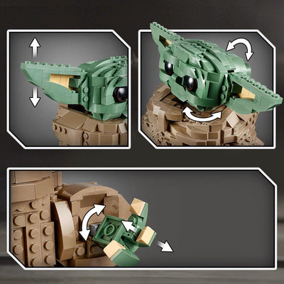 LEGO 75318 Star Wars: The Mandalorian Das Kind, grosse Baby-Yoda-Figur zum Bauen und Sammeln für Fan