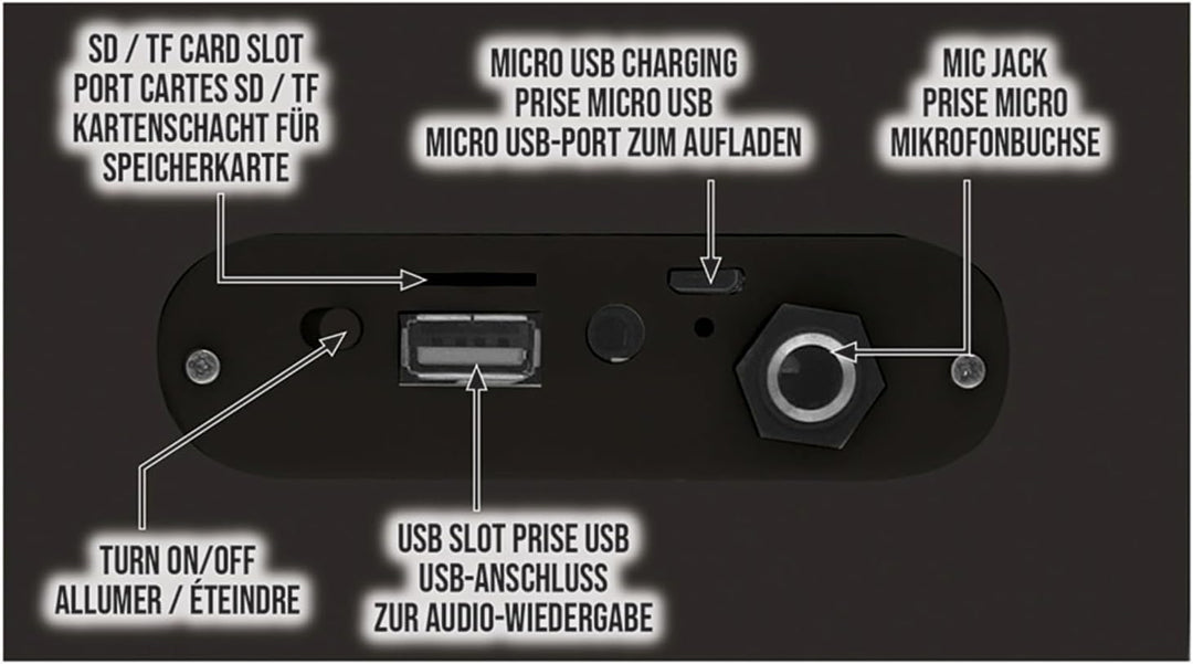 Lexibook BTP180HPZ Harry Potter-Tragbarer Bluetooth-Lichtlautsprecher mit Mikrofon, Stereoanlage, Li