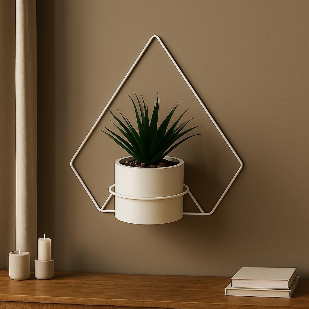 Pflanzregal Wand - Blumenhalter Hängend - aus Metall, Moderne Wand Deko für Wohnzimmer, Jugendzimmer