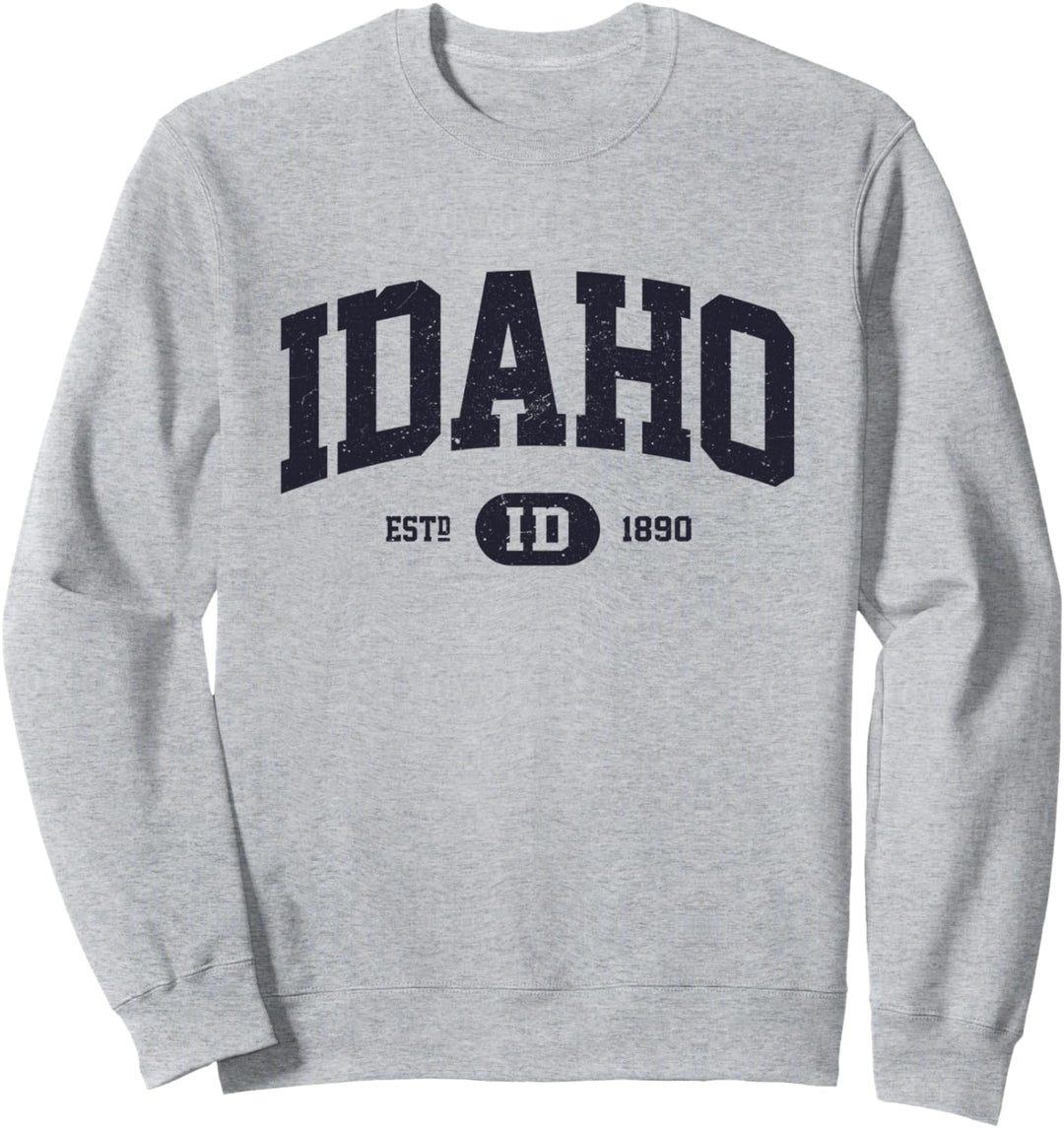 Marineblau Retro Vintage Idaho Sweatshirt
