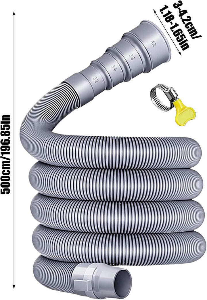 Caravans Abwasserrohr, 5 Meter Durchmesser 3-4,2 cm, PVE+PE -Abwasserschlauch, Abwasserschlauch-Set,