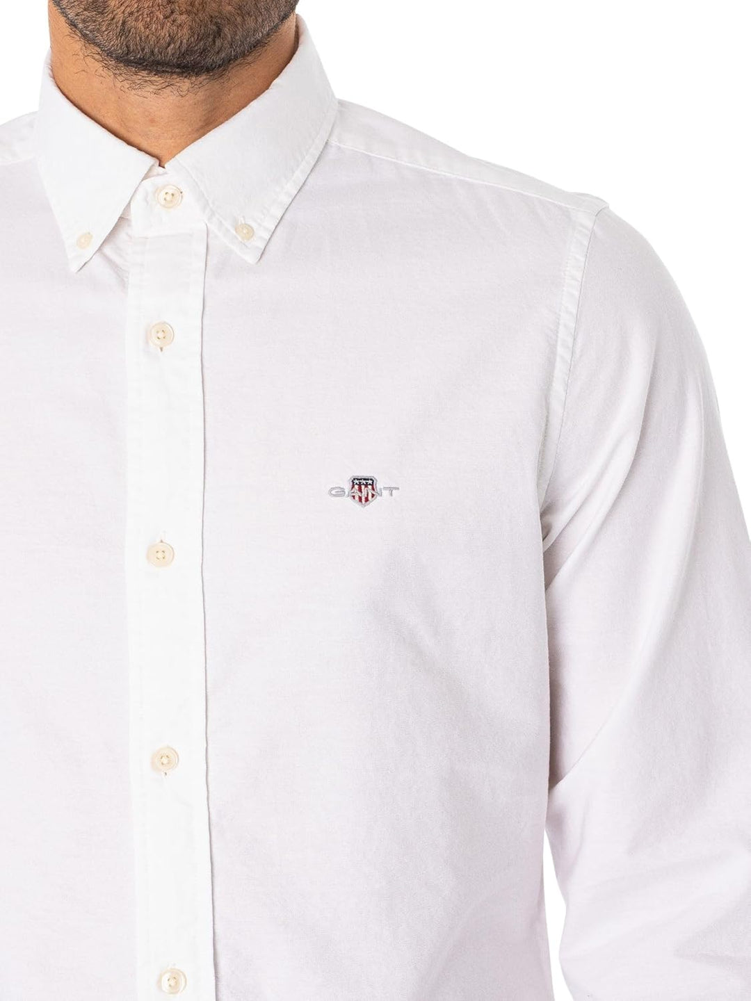 GANT Herren Slim Oxford Shirt Hemd XXL Weiss, XXL Weiß