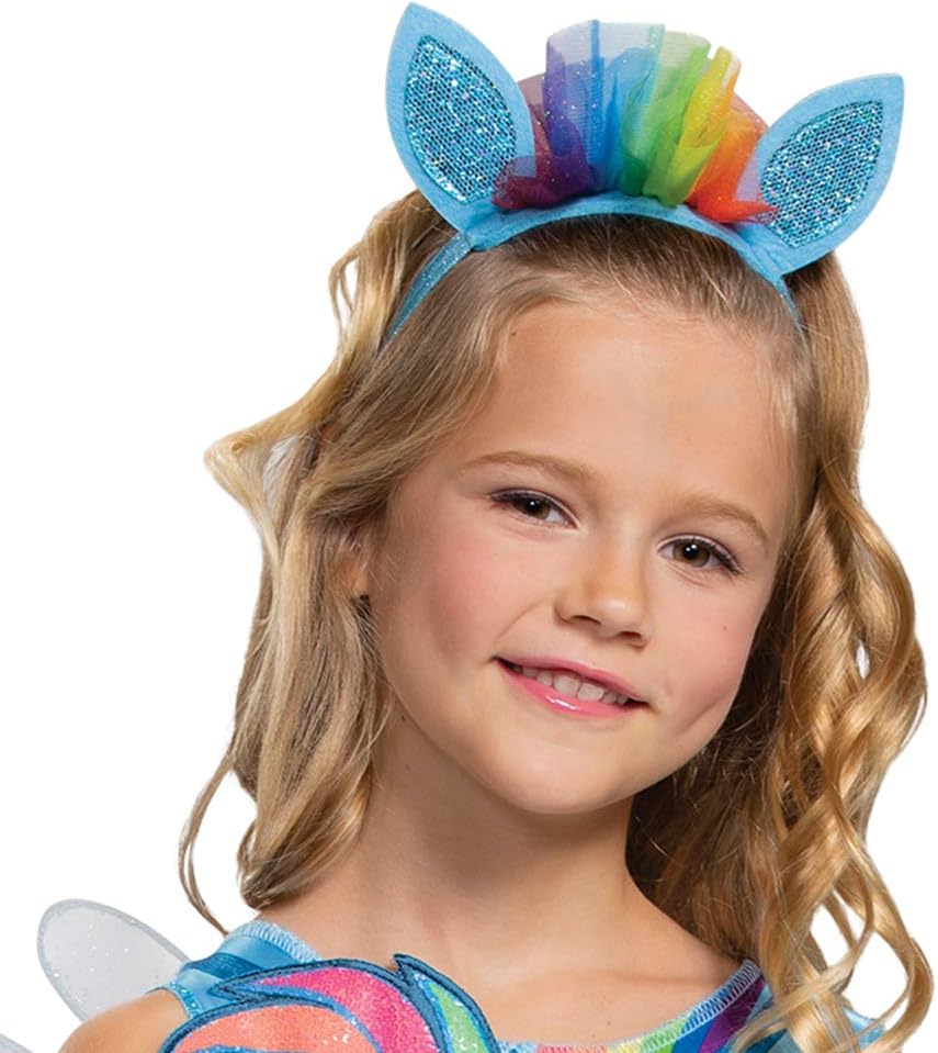 Disguise Rainbow Dash Klassisches Mädchenkostüm Mediano (7-8) Blau und Regenbogen, Mediano (7-8) Bla