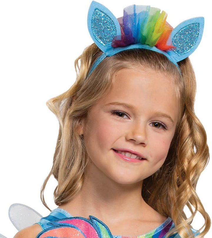 Disguise Rainbow Dash Klassisches Mädchenkostüm Mediano (7-8) Blau und Regenbogen, Mediano (7-8) Bla