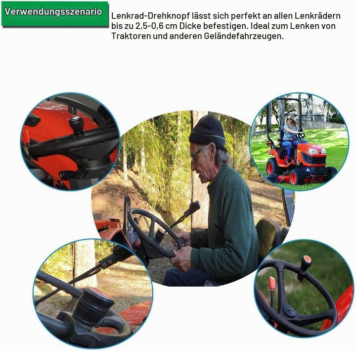 Lenkradknauf Spinner Kompatibel mit Kubota John Dee-Re, Auto Lenkradknopf Universelles Lenkrad für A