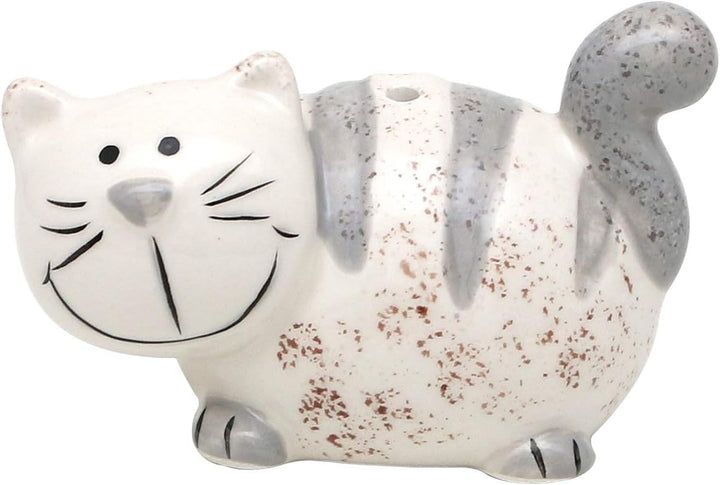 Dekohelden24 2er Set Keramik Salz-/ Pfefferstreuer/Gewürzstreuer als Katzen, Masse ca. 7 x 6 x 7 cm.