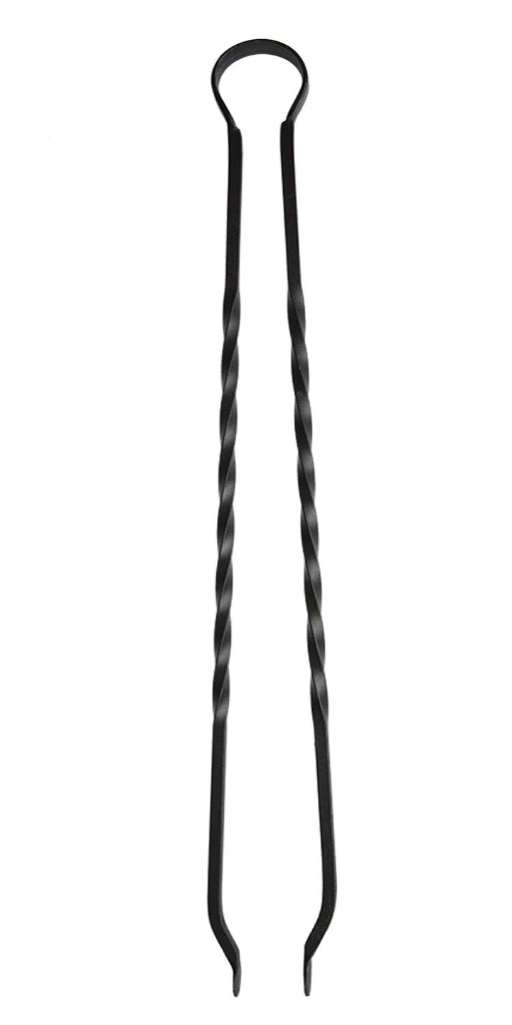 CRUCCOLINI Kaminzange 60 cm aus Schmiedeeisen, Schwarz, ROBUST, Feuernutzung, Abgeflacht, beschränkt