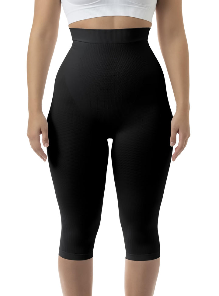 FarmaCell 323 Massierende Figurformende Lange Hose mit Pushup und Anti Cellulite Effekt, S-M Schwarz