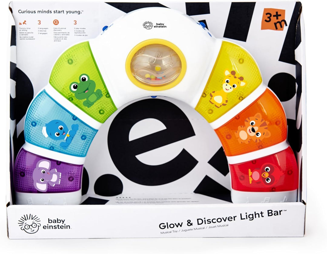 Baby Einstein, Glow & Discover Light Bar, Babyspielzeug mit Lichtern, Melodien & Rassel, 3 Modi: Tie