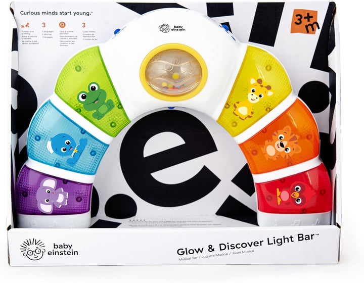 Baby Einstein, Glow & Discover Light Bar, Babyspielzeug mit Lichtern, Melodien & Rassel, 3 Modi: Tie