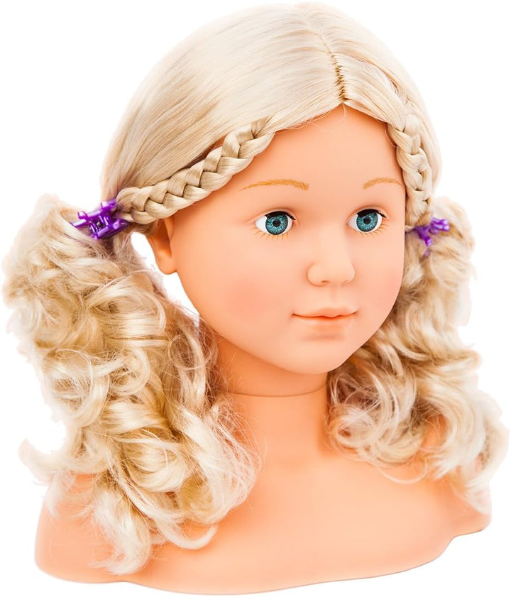 Bayer Design 90005AB Frisierkopf Schminkkopf Super Model mit Kosmetik, 27 cm