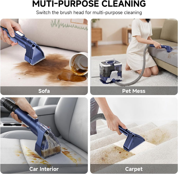 Polsterreiniger Gerät für Haustiere, Sofa, Teppich, Auto, Polstermöbel, Dunkelblau