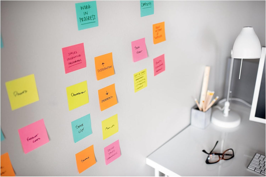 Post-it Super Sticky Pop-Up-Notizen, 7,6 x 7,6 cm Super-klebriges Pop-Up 6 Pads Miami Collection 6 P