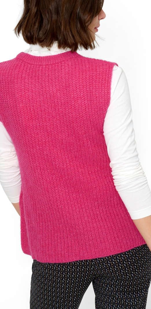 BRAX Damen Style Elisa Alpaka Mix Moderner Optik Pullunder 38 Orchid, 38 Orchid