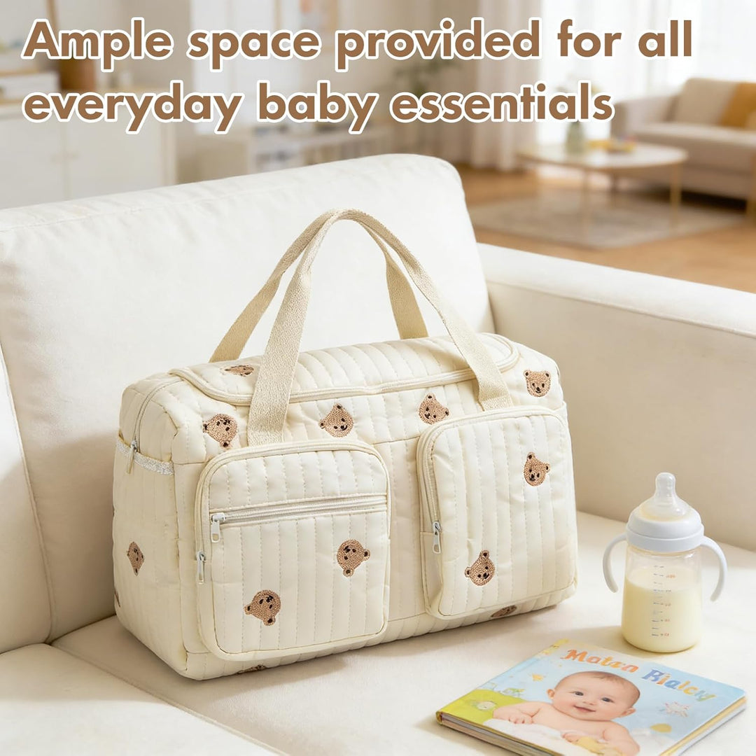 Grosse Wickeltasche Mommy Bag: geruchsfrei - Einsatz mit 0-3J Baby | sofort verwendbar - Babytasche
