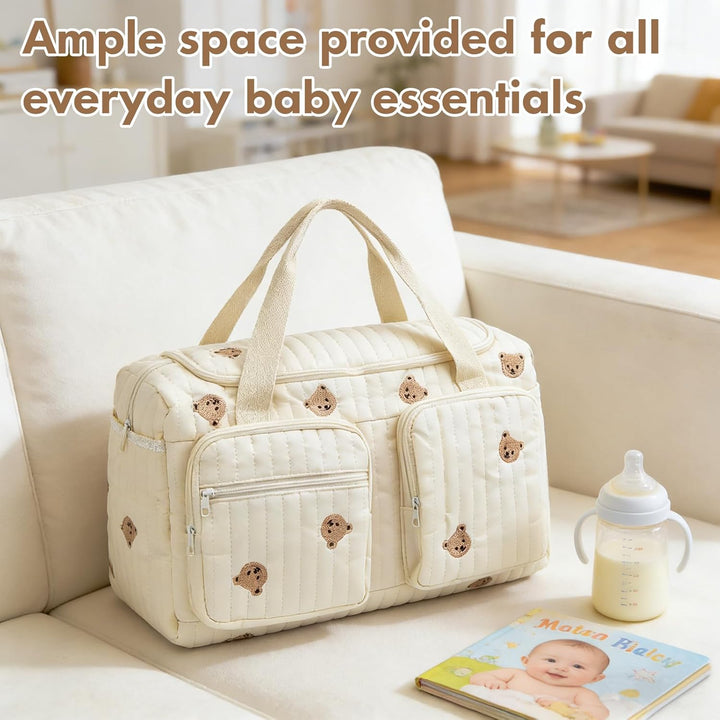 Grosse Wickeltasche Mommy Bag: geruchsfrei - Einsatz mit 0-3J Baby | sofort verwendbar - Babytasche