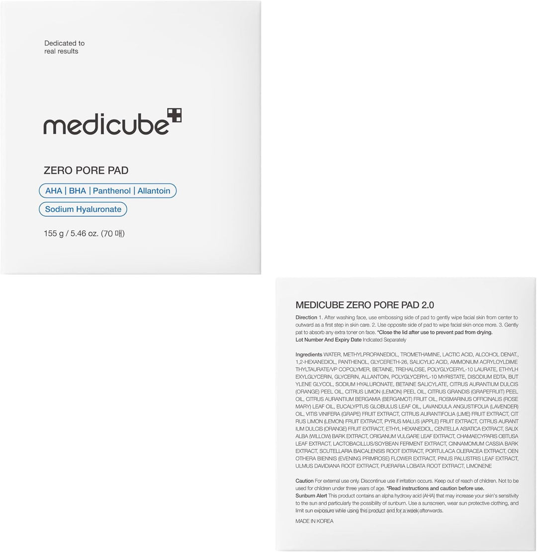 Medicube Zero Pore Pad 2.0 155g (70 Pads)