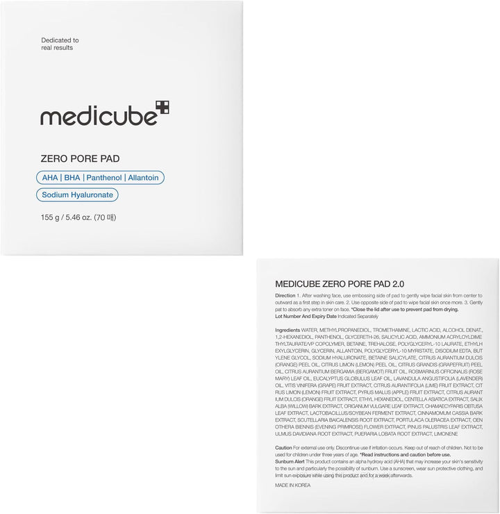 Medicube Zero Pore Pad 2.0 155g (70 Pads)