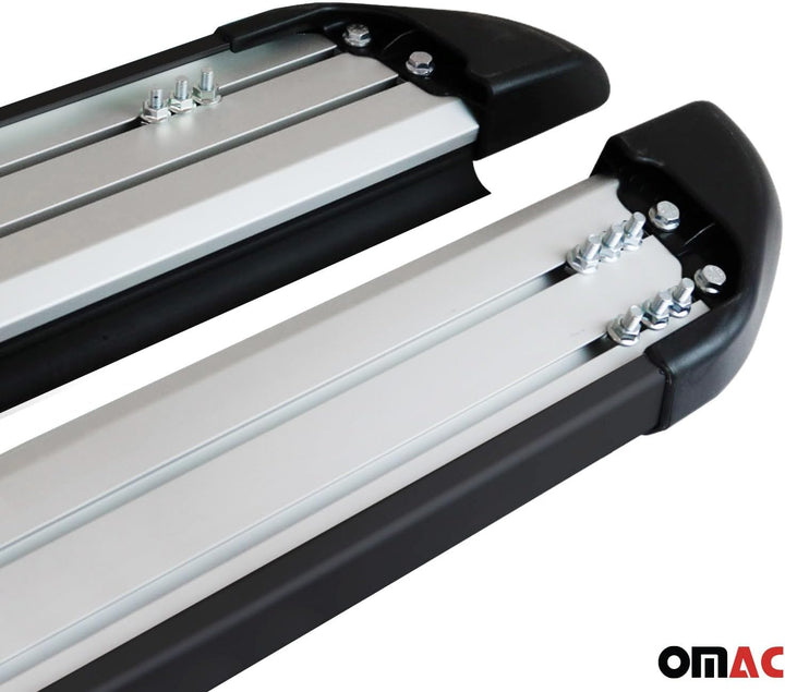 OMAC Trittbretter Seitenschweller kompatibel mit Kia Sorento 2002-2010 Aluminium Schwarz 2tlg APA /
