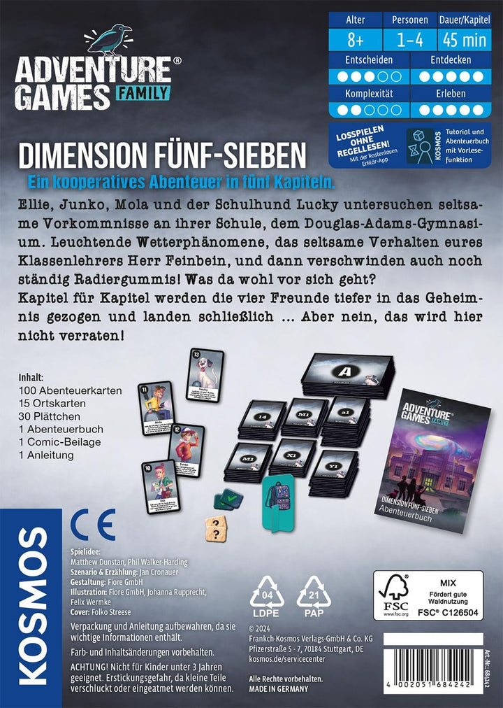 KOSMOS 684242 Adventure Games Family - Dimension 5-7, Familienspiel, Entdeckt die Story, spannendes