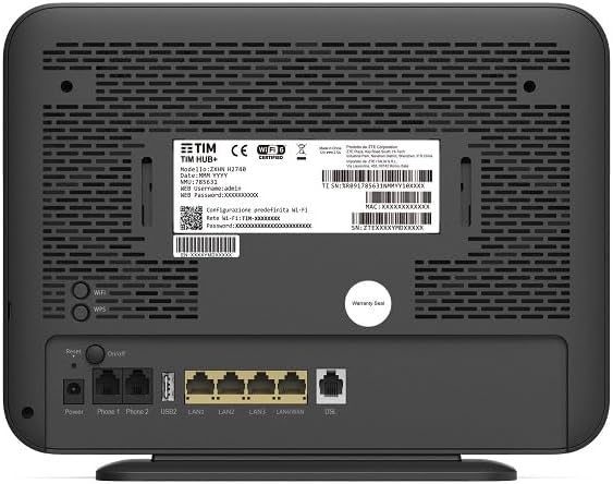 T I M Hub + ZT-E ZXHN H2740 Modem Router ADSL VDSL FTTC FTTH auf externem ONT | ADSL VDSL FTTC Kupfe