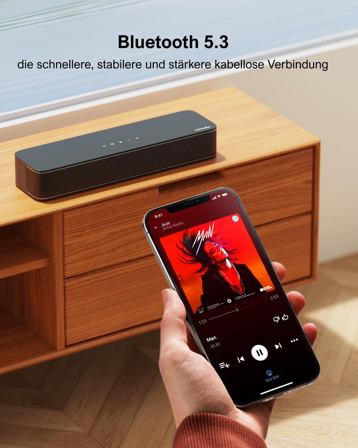 ULTIMEA 2.1 Kanal Soundbar für TV Geräte mit integriertem Subwoofer, APP-Steuerung, All-in-One Sound