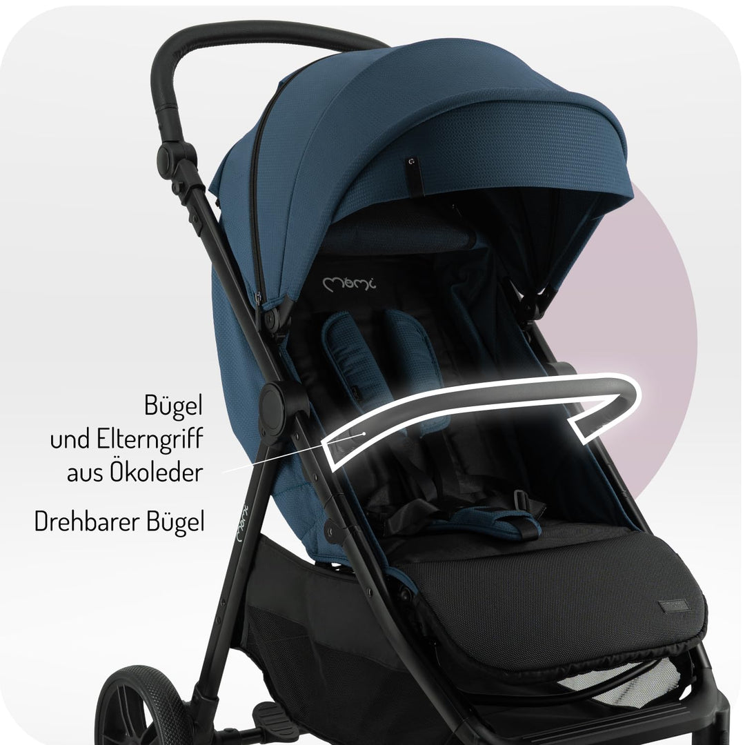 MoMi Kinderbuggy CLARA, Kinderwagen ab dem 6. Lebensmonat, bis 22 kg Körpergewicht, 5-Punkt-Sicherhe