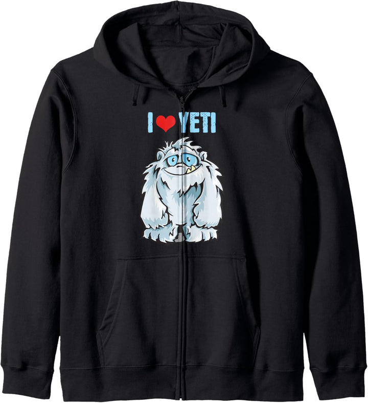 I Heart Yeti - I Love Yeti für Damen, Herren, Mädchen, Jungen Kapuzenjacke