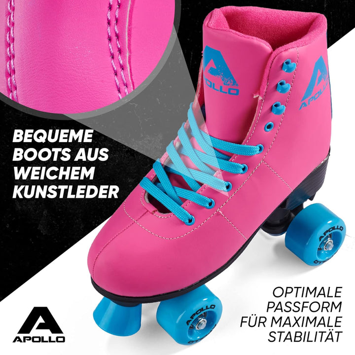 Apollo Disco Roller, Classic Roller | Rollschuhe für Kinder und Erwachsene | grössenverstellbare Qua