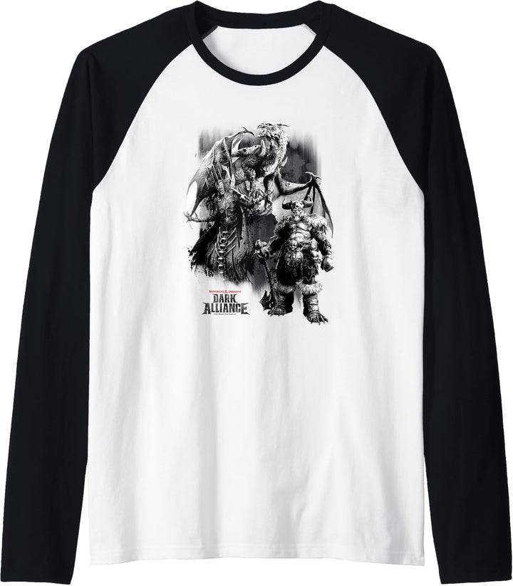 Dungeons &amp; Dragons Group Shot Dark Alliance Black &amp; White Raglan