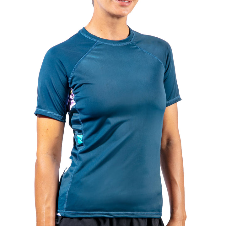 Kanu Surf Breeze Damen Rashguard & Workout Top mit LSF 50+, kurzärmelig S Darren Navy, S Darren Navy
