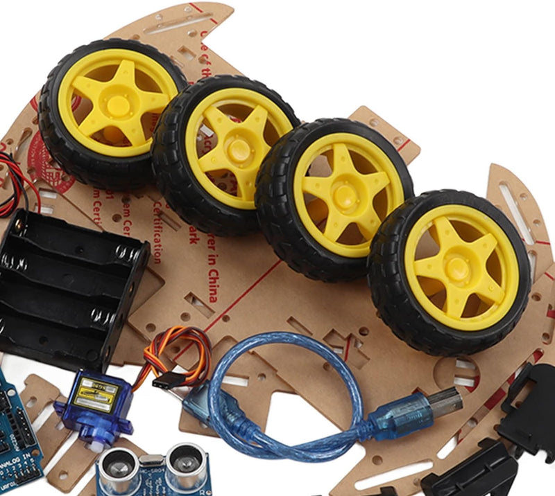 Marhynchus DIY Smart Robot Car Chassis Kit, Tracking Motor Robot Smart Car Platform 4WD für Teens DI