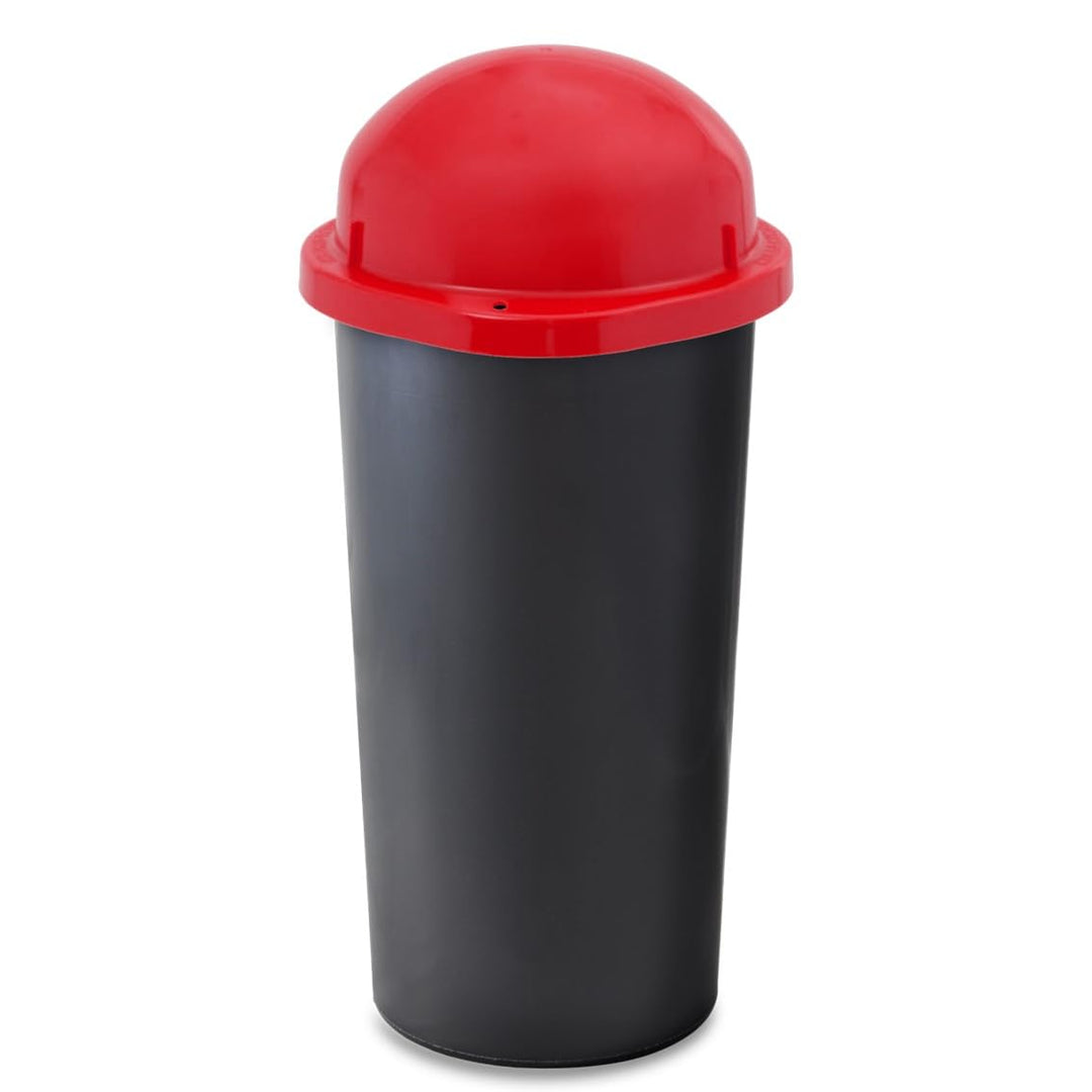 KUEFA HD 60L Müllsackständer, Mülleimer mit Scharnierdeckel und Klemm-Ring Gelber Sack, stabil, stra