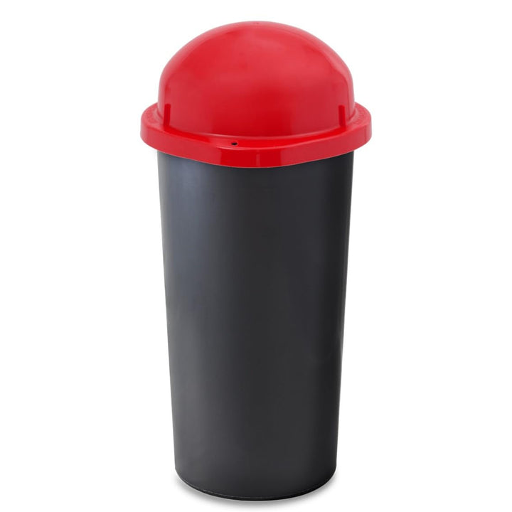 KUEFA HD 60L Müllsackständer, Mülleimer mit Scharnierdeckel und Klemm-Ring Gelber Sack, stabil, stra