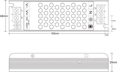 12V DC LED Trafo für Stripes - MR16 GU5.3 LED Halogen, ohne Mindestlast, kein Rauschen, kein Flimmer