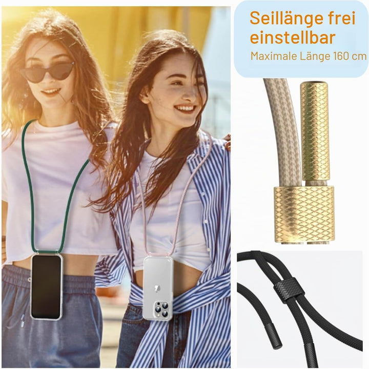 Vaykwo Handykette für Apple iPhone 12 Hülle mit Band und iPhone 12 Pro Hülle mit Band - Necklace Han