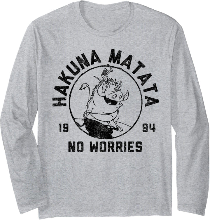 Disney Lion King 1994 Hakuna Matata Logo Langarmshirt