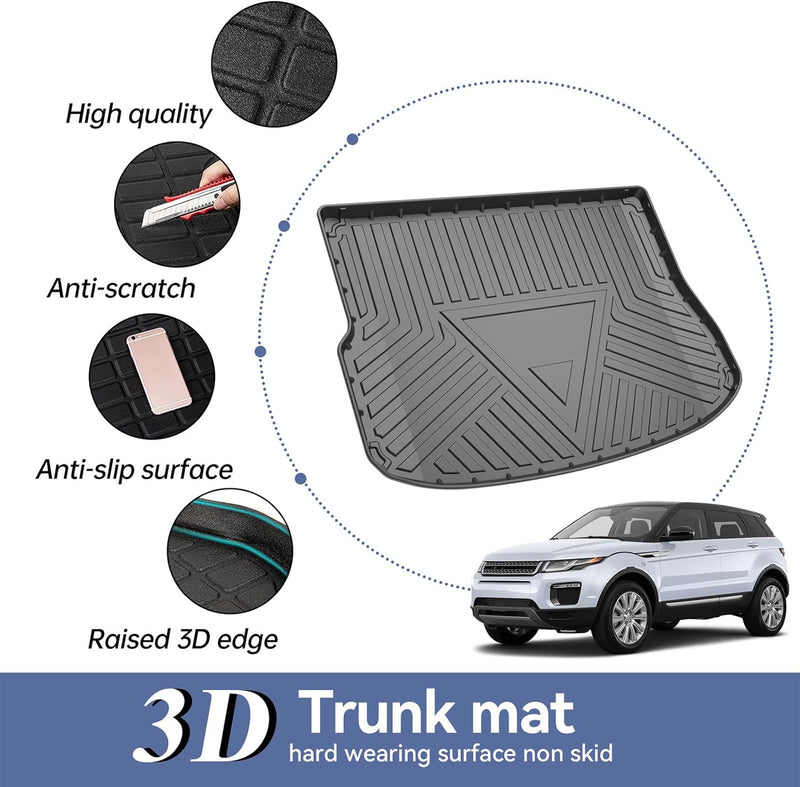 Auto Wasserdicht Protector Pad Hinten Cargo Liner Trunk Kofferraummatte für RR Evoque 2011-2019 Land