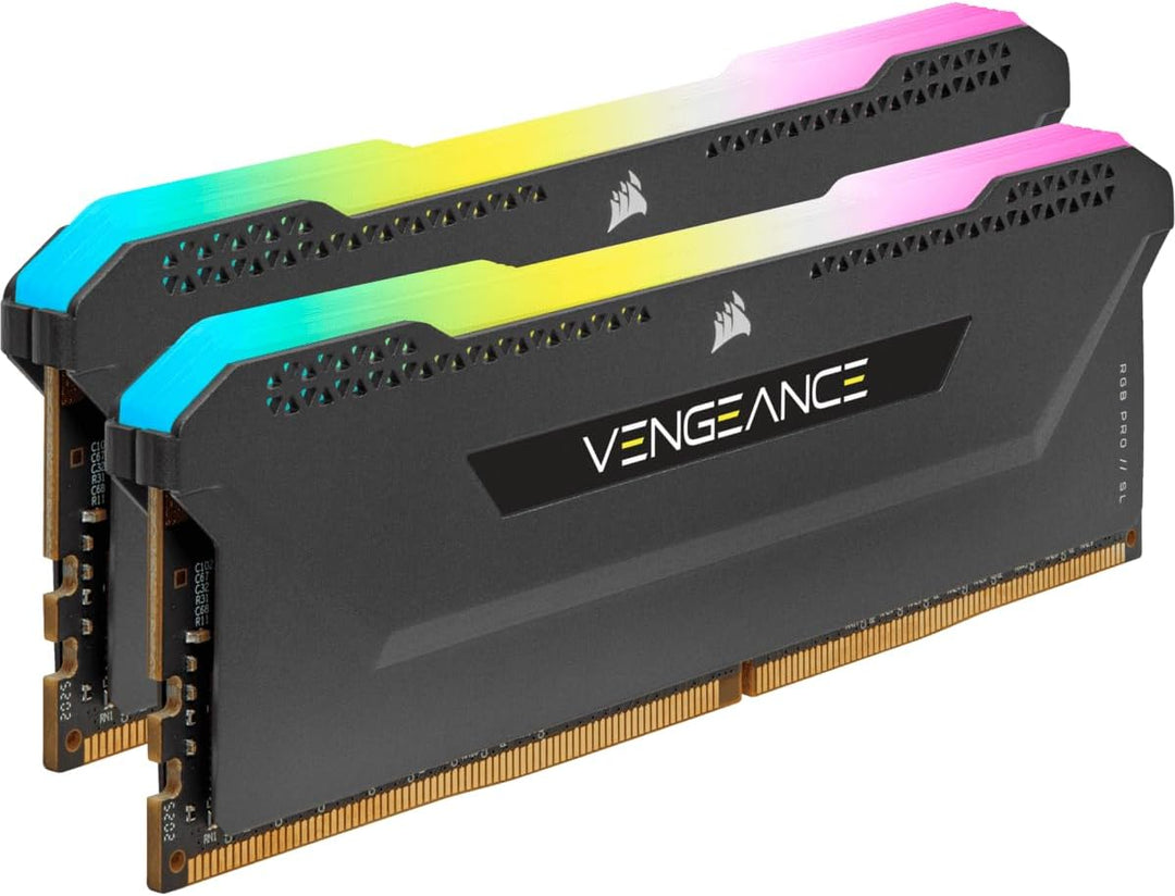 Corsair VENGEANCE RGB PRO SL 32GB (2x16GB) DDR4 3200 (PC4-25600) C16 1.35V Optimized for AMD Ryzen -