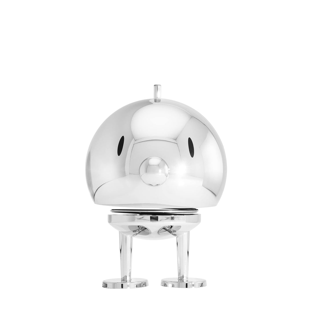 Hoptimist - Skandinavisches Design - Classic Large Bumble - Höhe: 13.5 cm - Chrom/Silber - Deko - Ge