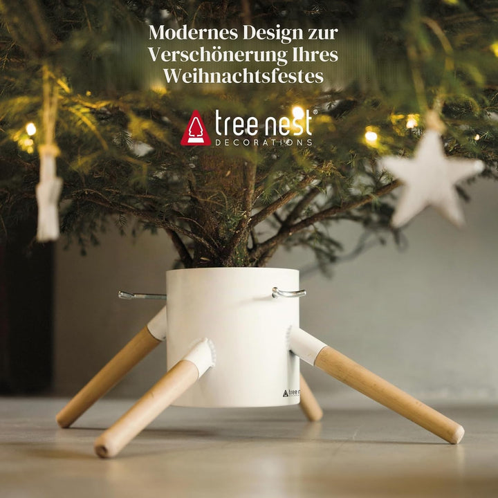 Tree Nest Weihnachtsbaumständer aus Metall für echte Bäume, passt bis zu 3m, kein Weihnachtsbaumkrag