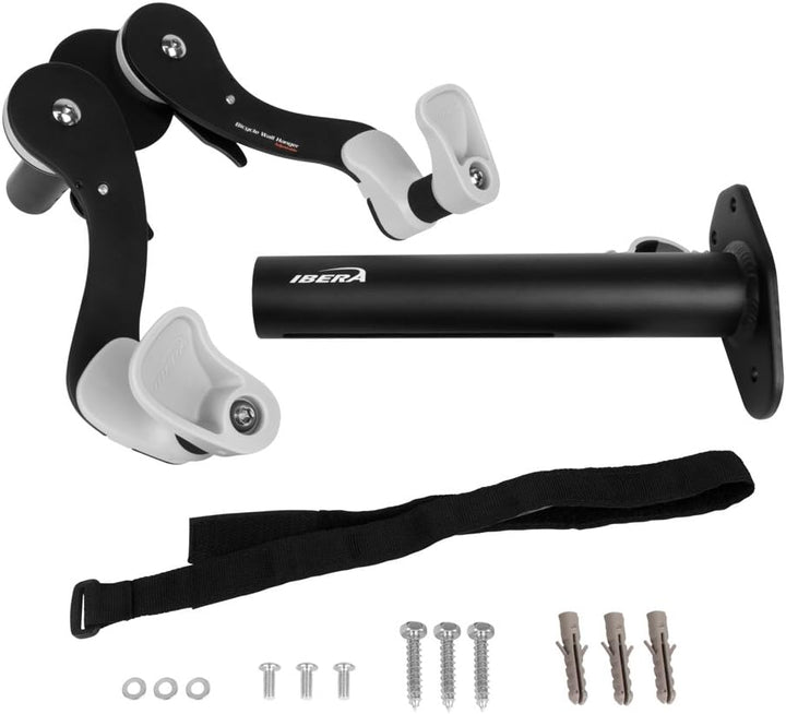 Ibera Fahrrad-Wandhalter, Fahrradaufbewahrung, Horizontal Wall 45 ° Winkel einstellbar, Single Aufbe