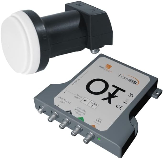 Invacom OTX KIT 1310 - der Ersatz für optische LNB - für bis zu 32 LWL-Anschlüsse, inkl. WB LNB