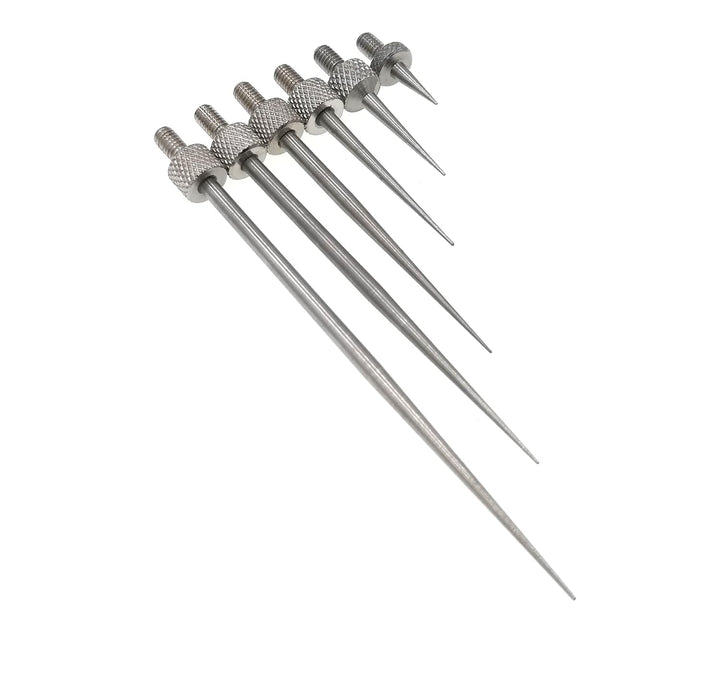 SUXING Nadel Messeinsätze für Messuhren,Messeinsatz Stahl abgerundet R 0.15 mm, Stiftlänge 7/13/22/3