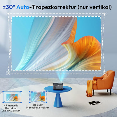 Android 11 & Electric Focus: Smart Projector Full HD XGODY Sail2 500ANSI Native 1080P Bluetooth WiFi