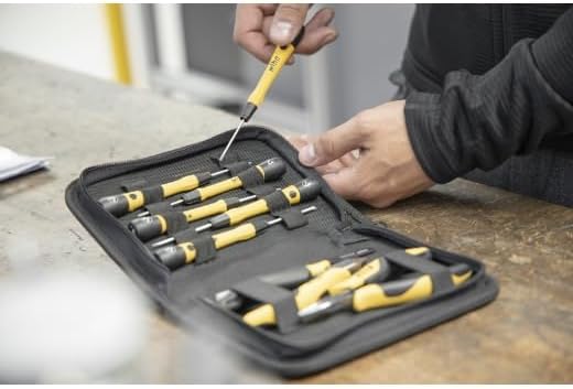 Wiha Werkzeug Set ESD 10-tlg. inkl. Tasche I sicheres Arbeiten an empfindlichen elektronischen Baute